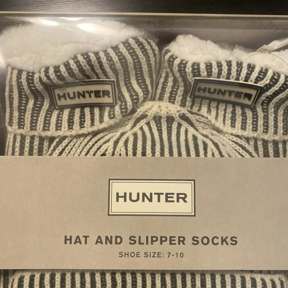 Hunter Hat & Slipper Socks Boxed Set